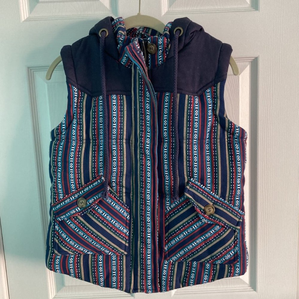 Zoompy by Pury Puffer vest, Blue/Red, Size M